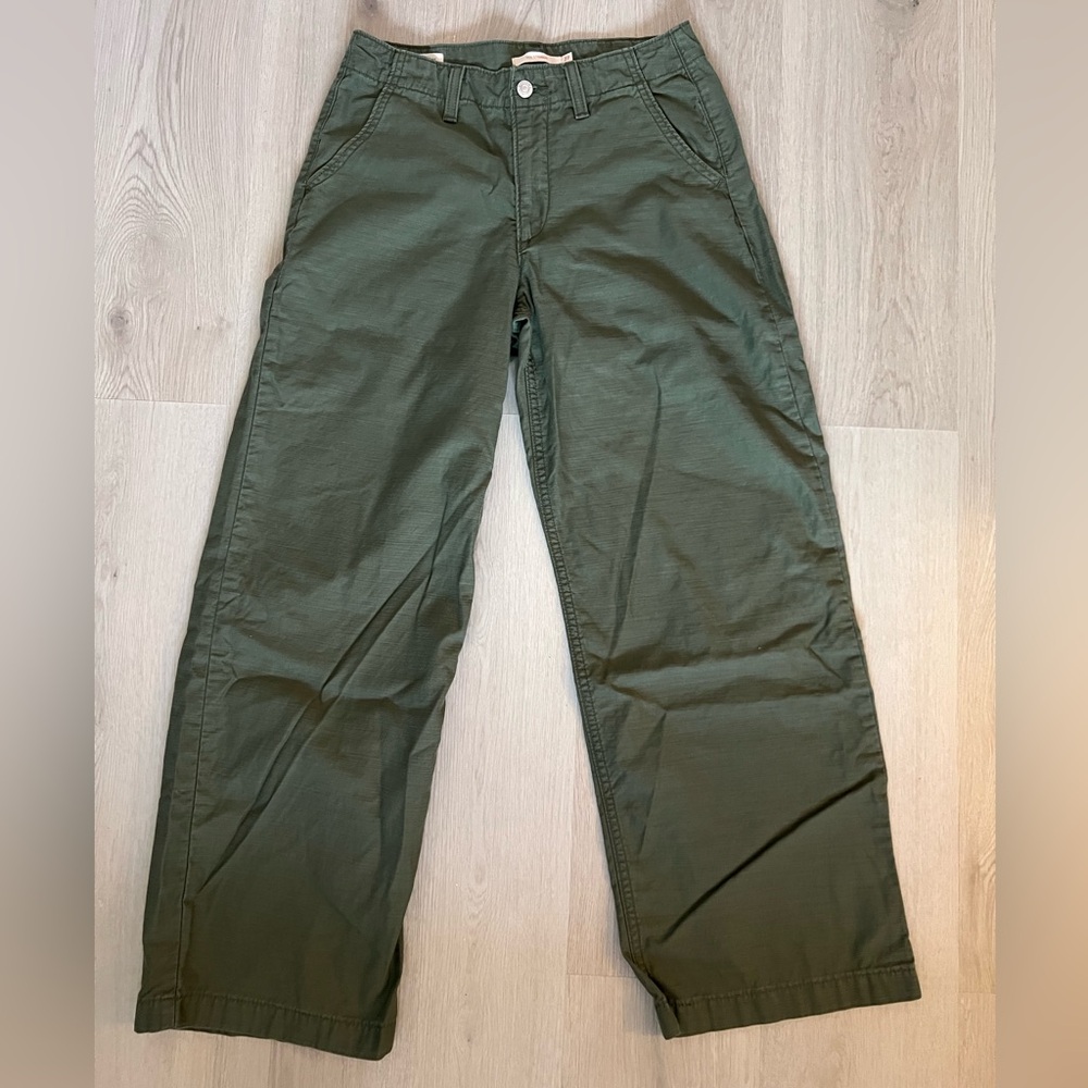 Levi's 90s Straight Olive Green 100% Cotton Pants W27 L30